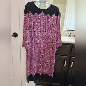 White House Black Market Pink and Black Dress